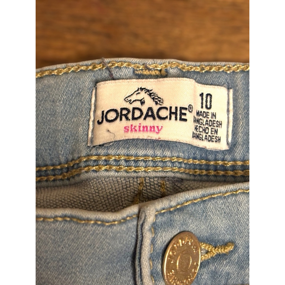 Jordache Girl's Size 10 Light Blue Stretchy Skinny Jeans Adjustable Waist EUC - Picture 9 of 15